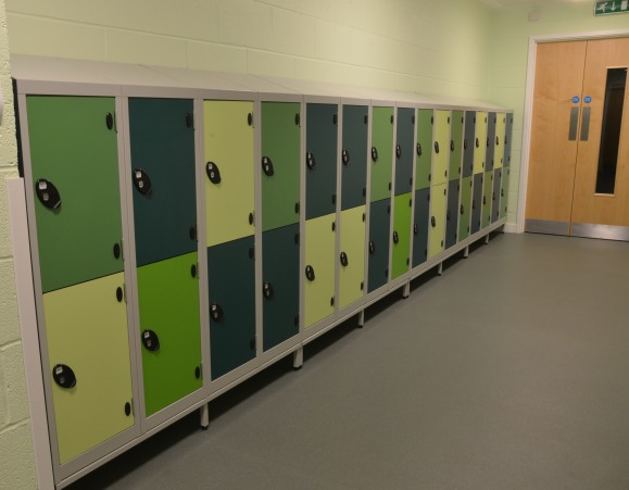 School corridor lockers