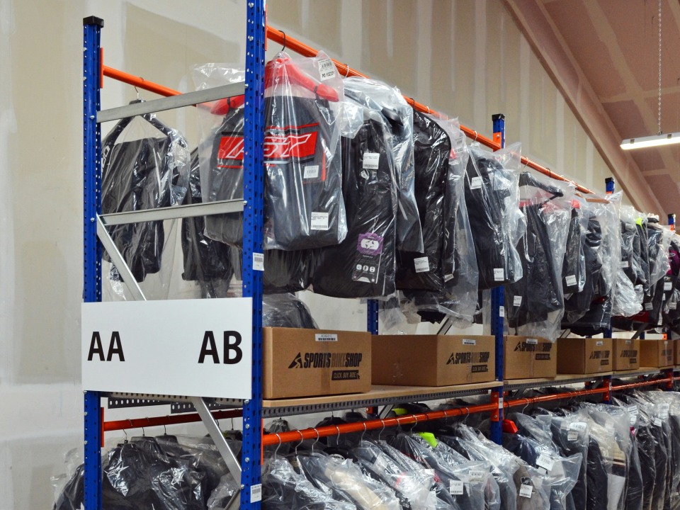 Retail garment storage rails specially designed for heavy jackets