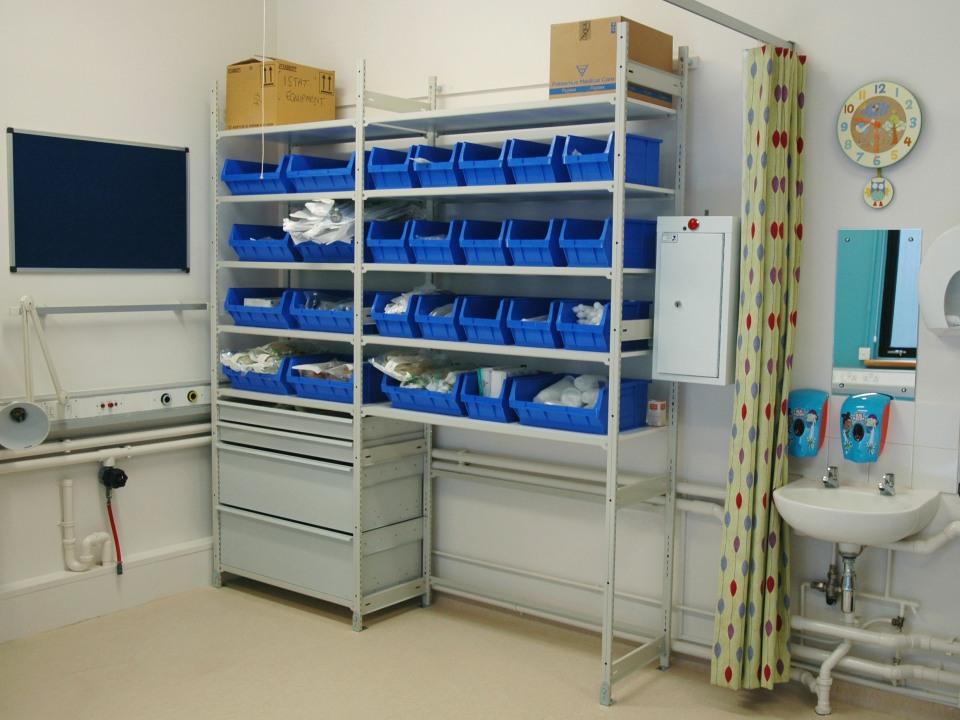 Bespoke shelving and storage for hospital wards
