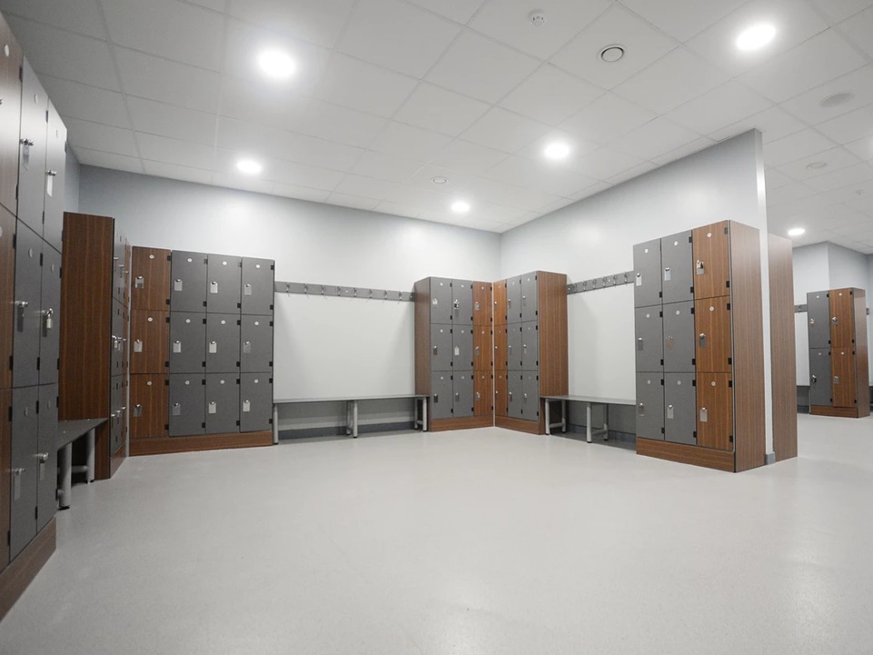 Stylish changing room lockers