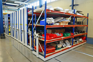 Industrial roller racking units