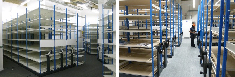 Mobile Roller Racking For Retail Stockrooms