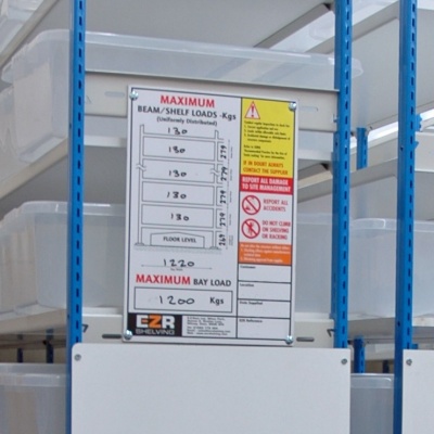 A3 Weight Loading Notice - Racking