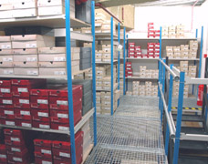 Upper level of a 2 Tier shelving system