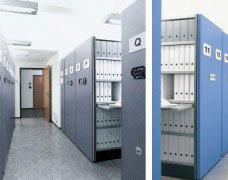 Electronically Operated Mobile Storage Shelves