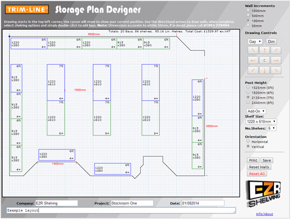 EZR Storage Plan Designer