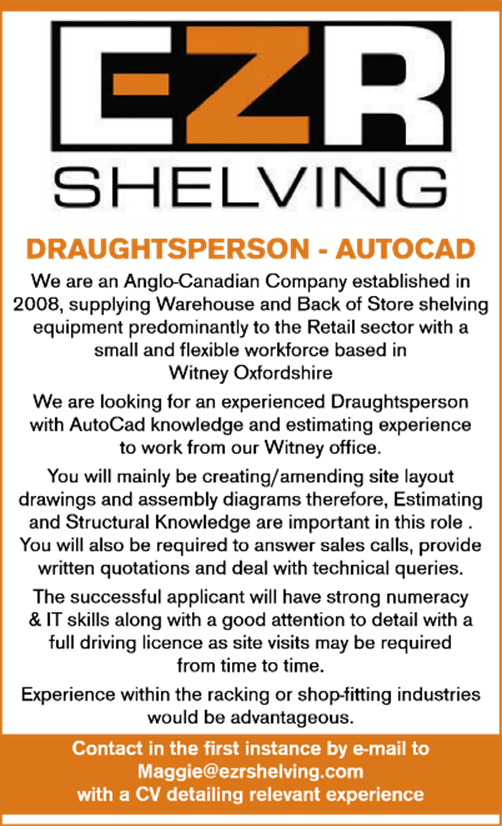 EZR Shelving Job Vacancy