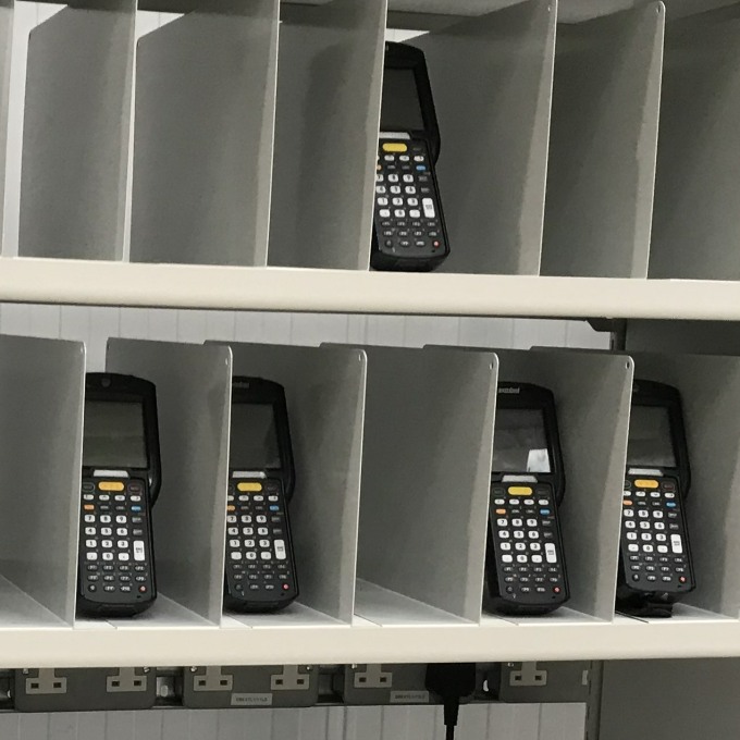 Barcode scanner storage solution