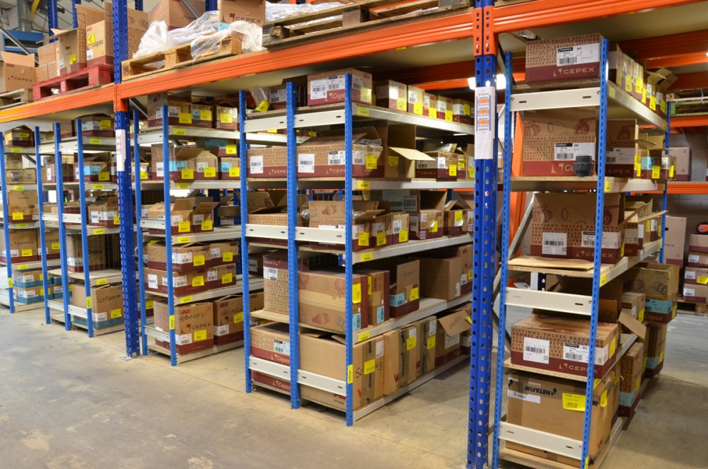 Combination Racking System In A Warehouse