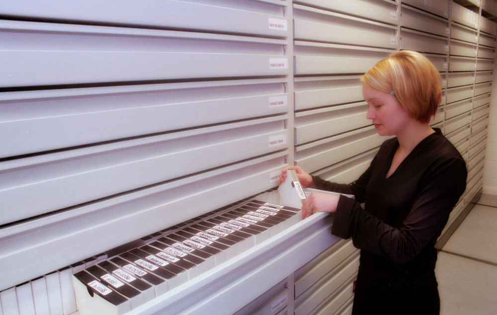 storage drawers for a media company