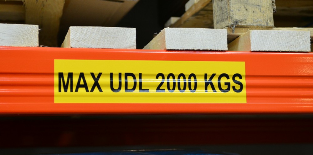 Load capacity labelling for pallet racking