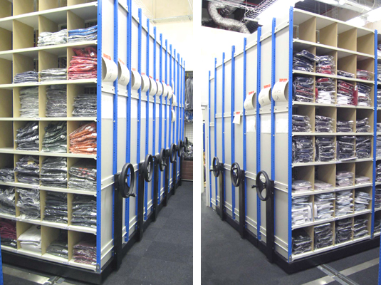 White City Retail Mobile Shelves