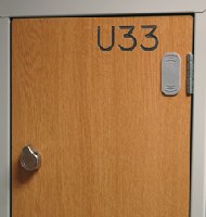 Locker Doors With Engraved Numbering
