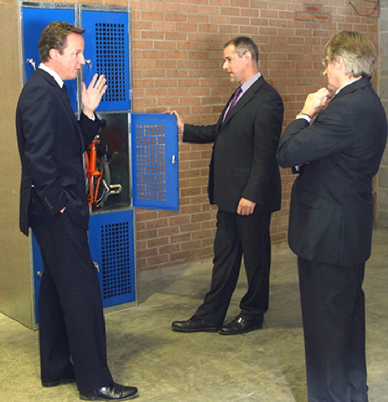 David Cameron Discusses The Benefits Of Folding Bike Lockers