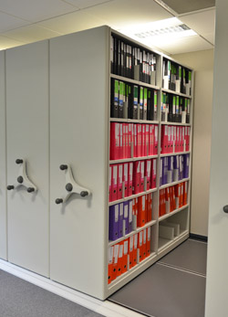 Movable office filing system