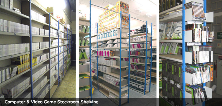 Computer & Video Game Stockroom Shelving