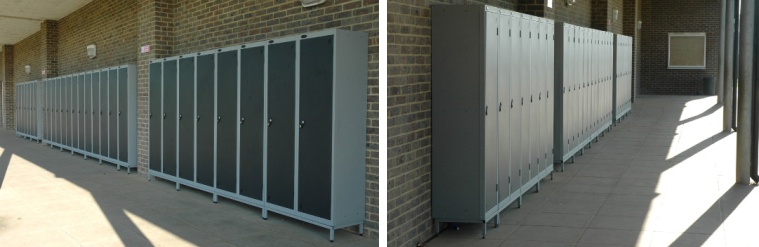 School Outdoor Lockers With Aquacoat