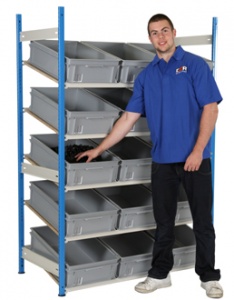 Sloping Euro Container Shelving - 600 x 400