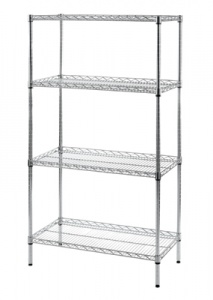 Chrome Wire Lipped Shelf Rack