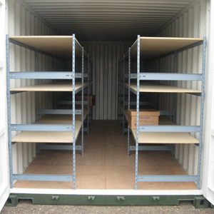 Shipping container shelving and racking for sale