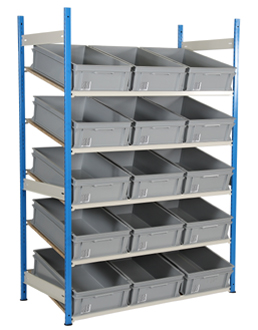 Sloping Euro Container Shelving - 600 x 400