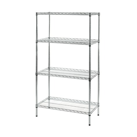 Chrome Wire Lipped Shelf Rack