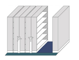 EZR Mobile Shelving Kits - Single Depth