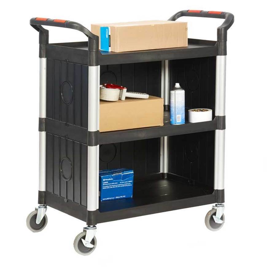 PropPlaz Shelf Trolley With 3 Enclosed Sides