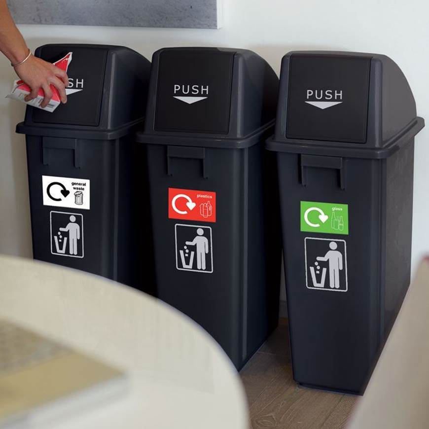 Set of 3 Workplace Recycling Bins