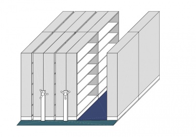 EZR High Density Mobile Shelving Unit - Double Depth