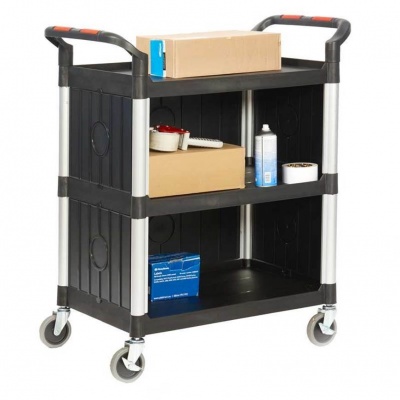 PropPlaz Shelf Trolley With 3 Enclosed Sides
