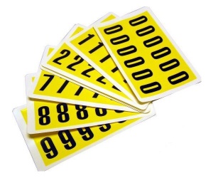 Self Adhesive Numbers Pack (10 Sheets)