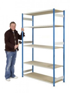 Trimline Storage Shelving 2135mm High - Chipboard Shelves