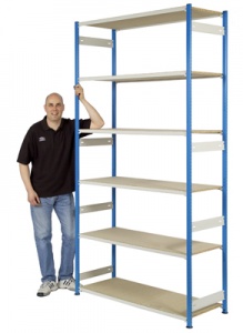 Trimline Storage Shelving 2440mm High - Chipboard Shelves