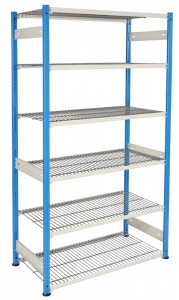 Wire Mesh Shelving Unit - 6 Shelves