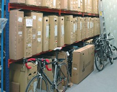 Boxed goods storage racks