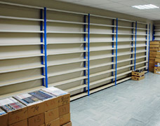 Narrow Retail Shelving For DVD's & Games