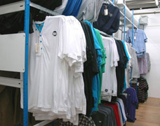 Fashion retailer using Trimline garment racking Garment racking units
