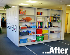 Mobile shelving for doctors surgery