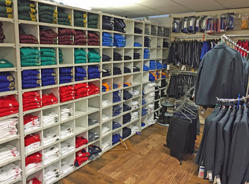 shop storage shelves